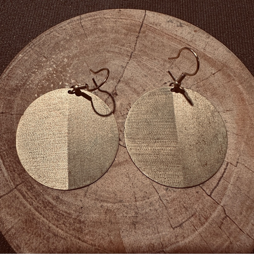 Two-Tone Circular Earrings